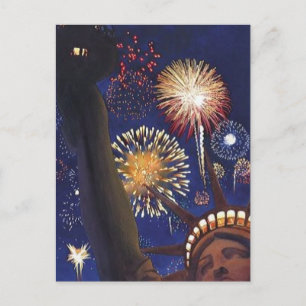 Carte Postale Aquarelle "Liberty 2K" Statue de Liberty