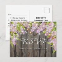Aquarelle Lilacs Avec Bois & Lumières Mariage RSVP