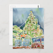 Carte Postale Aquarelle Liverpool (Devant / Derrière)