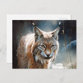 Carte Postale Aquarelle Lynx (Devant / Derrière)