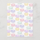 Carte Postale Aquarelle Macarons français (Devant)