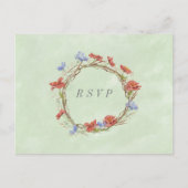Carte Postale aquarelle meadow fleurs sauvages rsvp (Devant)