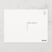 Carte Postale Aquarelle Merci bleu Ancre nautique (Dos)