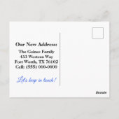 Carte Postale Aquarelle mignonne Faire-part de mouvement botaniq (Dos)