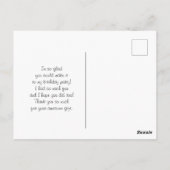 Carte Postale Aquarelle mignonne Sloth & Merci Feuille Tropical (Dos)