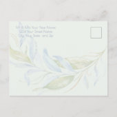 Carte Postale Aquarelle Moderne Boho Branches en feuilles (Dos)