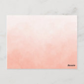 Carte Postale Aquarelle moderne Détails du Mariage Floral (Dos)