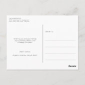 Carte Postale Aquarelle moderne Gold & Blue Christmas Beach (Dos)