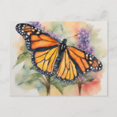 Carte Postale Aquarelle Monarch Papillon Imprimer (Devant)