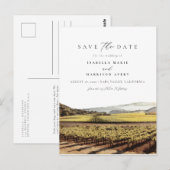 Carte Postale Aquarelle Napa Valley Sonoma California Vinyeard (Devant / Derrière)