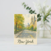 Carte Postale aquarelle new york (Debout devant)