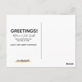 Carte Postale Aquarelle Noël à thème main peint Motif (Dos)