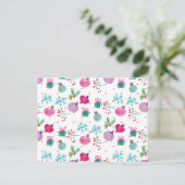 Carte Postale Aquarelle Noël à thème main peint Motif (Debout devant)