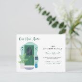 Carte Postale Aquarelle Notre nouvelle maison Faire-part mobile (Debout devant)