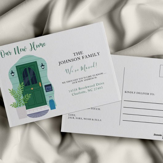 Carte Postale Aquarelle Notre nouvelle maison Faire-part mobile