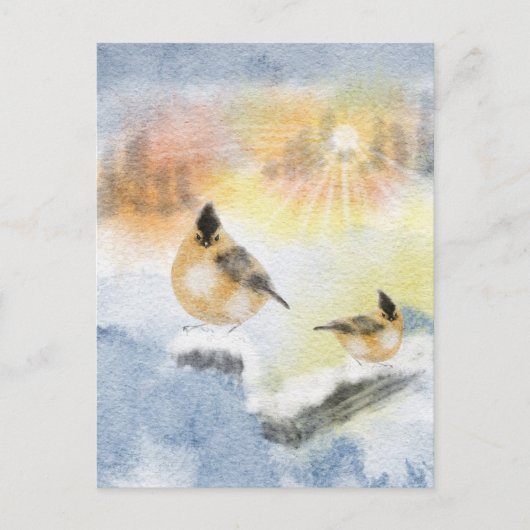 Carte postale Aquarelle Oiseaux | Beau Oiseau (Devant)