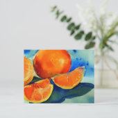 Carte Postale Aquarelle orange (Debout devant)