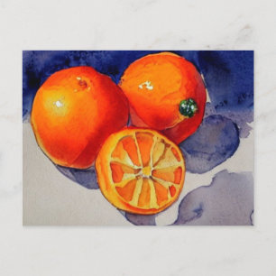 Carte Postale Aquarelle orange