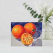 Carte Postale Aquarelle orange (Debout devant)