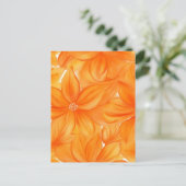 Carte Postale Aquarelle orange floral botanique dynamique (Debout devant)