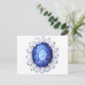 Carte Postale Aquarelle originale Royal Sapphire (Debout devant)