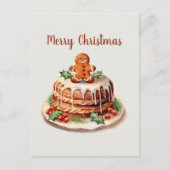 Carte Postale aquarelle pain d'épices cake ajouter du texte (Devant)