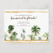 Carte Postale Aquarelle Palm Tree Moving Faire-part (Devant)