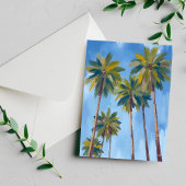 Carte Postale Aquarelle Palm Trees