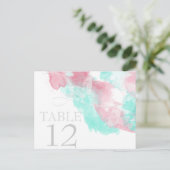 Carte Postale Aquarelle Papillon à tête blanche Mariage (Debout devant)