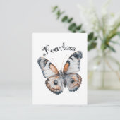 Carte Postale Aquarelle papillon sans peur Conception graphique, (Debout devant)