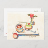 Carte Postale Aquarelle Paris Macaron (Devant / Derrière)