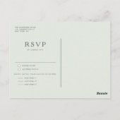 Carte Postale Aquarelle Pastel Succulents Garland Wedding RSVP (Dos)