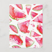 Carte Postale Aquarelle pastèque 1 (Devant)