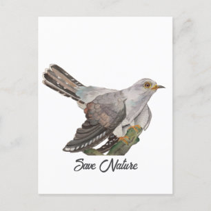 Carte Postale Aquarelle peignant un coucou