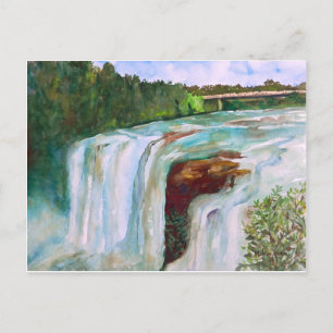Carte Postale Aquarelle peinte à la main de Little River Falls