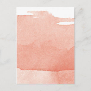 Carte Postale Aquarelle Peinture Coral rose Ombre Art Moderne
