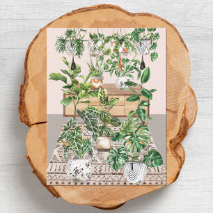 Carte Postale Aquarelle Plantes tropicales