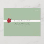 Carte Postale Aquarelle Poinsettia Mariage de vacances RSVP (Dos)