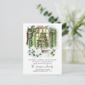 Carte Postale Aquarelle Porte de Noël Faire-part de déménagement (Debout devant)