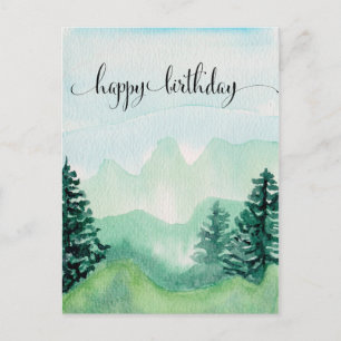 Carte postale Aquarelle pour lui, Monts Aquarelles