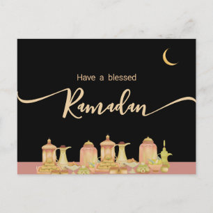 Carte Postale Aquarelle Ramadan Moubarak   Ramadan Kareem