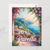 Carte Postale Aquarelle Ravello (Devant / Derrière)