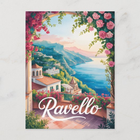 Carte Postale Aquarelle Ravello (Devant)