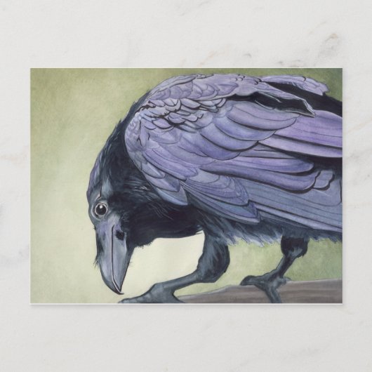 Carte postale Aquarelle Raven (Devant)