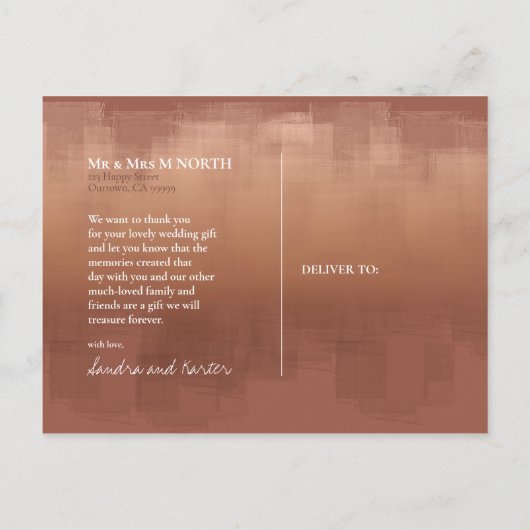 Carte Postale Aquarelle Réflexions Merci Argile ID774 (Dos)