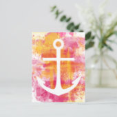 Carte Postale Aquarelle rose (Debout devant)