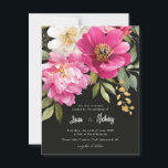 Carte Postale Aquarelle rose et blanc Peony Mariage floral<br><div class="desc">Aquarelle rose et blanc Peony Design Mariage floral</div>