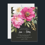 Carte Postale Aquarelle rose et blanc Peony Mariage floral<br><div class="desc">Aquarelle rose et blanc Peony Design Mariage floral</div>