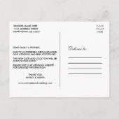 Carte Postale Aquarelle Rose Floral Bois Change La Date (Dos)