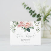 Carte Postale Aquarelle rose floral Nous avons déplacé Faire-par (Debout devant)